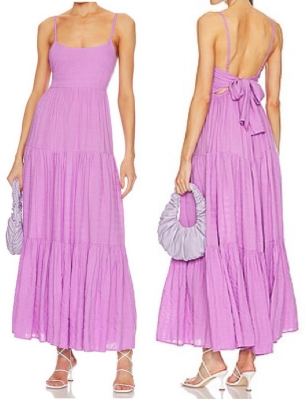 L*Space | Santorini Tie Back Maxi Dress in Purple XS